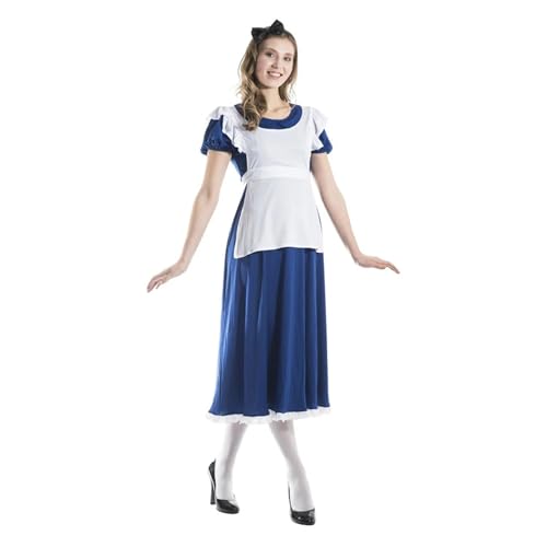 Alice In Wonderland Langes Kostüm-Set (Größe M) (blau/weiß) von Alice in Wonderland