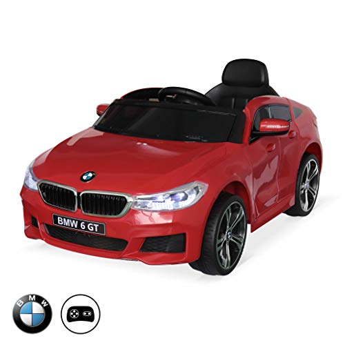 BMW 6er GT Gran Turismo rot, Elektroauto für Kinder 12V 4 Ah, 1 Sitzplatz, mit Radio und Fernbedienung von Alice's Garden