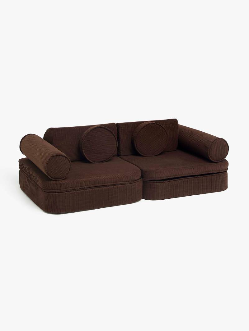 Alice &  Fox BEN  Zusammenbaubares Sofa, Brown, Kindersofa, Kindercouch, Kinder von Alice & Fox