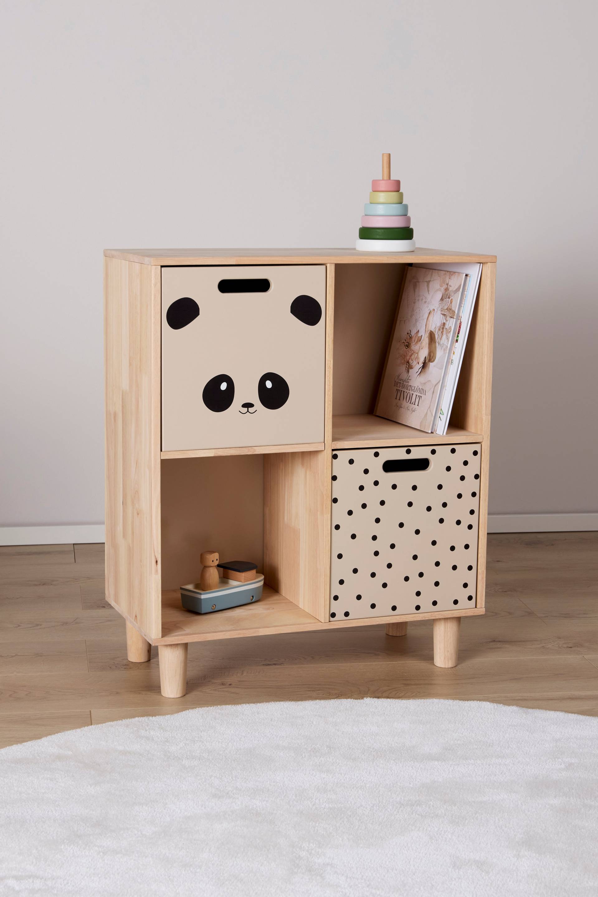 Alice &  Fox DELTA Bücherregal mit Aufbewahrungsbox, Natur, Bücherregal kinderzimmer, Kinder, Kids von Alice & Fox