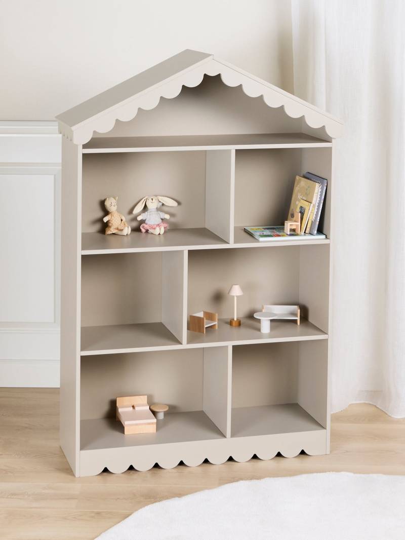 Alice &  Fox Dune Bücherregal &  Puppenhaus, Greige, Bücherregal kinderzimmer, Kinder, Kids von Alice & Fox