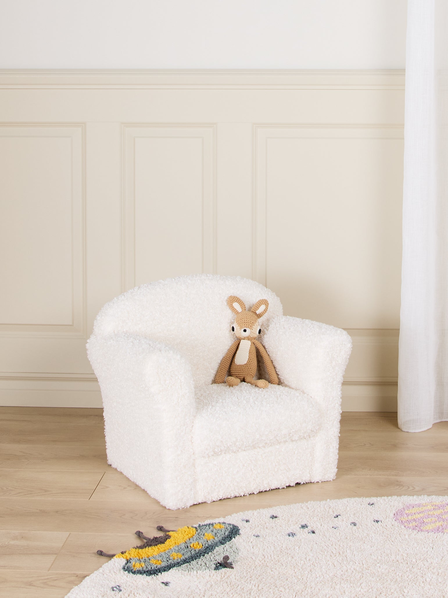 Alice &  Fox Puffin Sessel, White Teddy, Kindersessel Alice &  Fox Puffin Sessel, White Teddy, Kindersessel von Alice & Fox