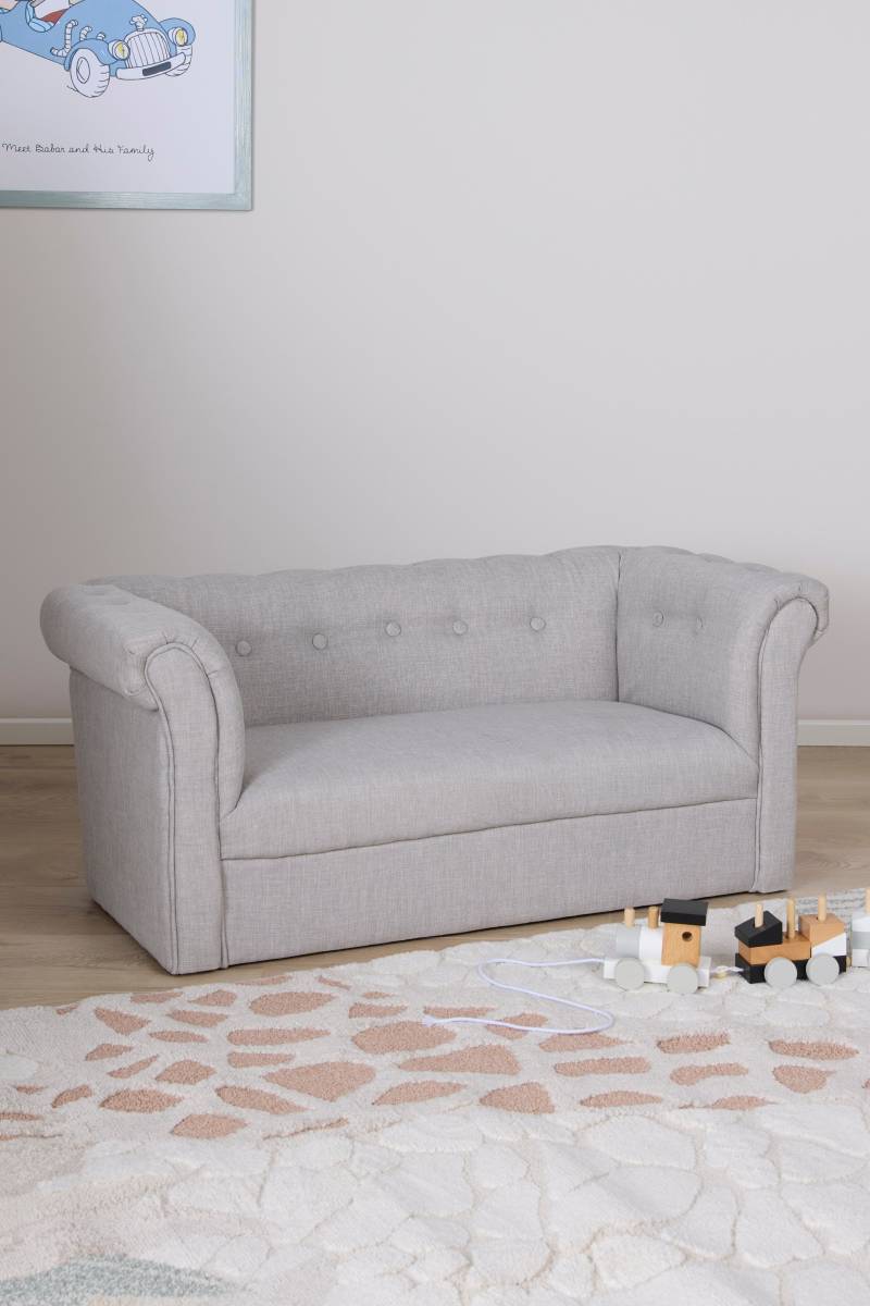 Alice &  Fox Sofa, Grau, Kindersofa, Kindercouch, Kinder von Alice & Fox