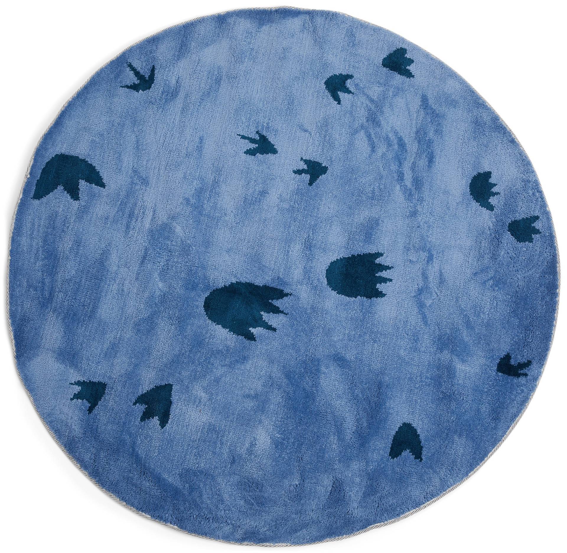 Alice & Fox Teppich 130 cm Rund, Blau/Schwarz Alice & Fox Teppich 130 cm Rund, Blau/Schwarz von Alice & Fox