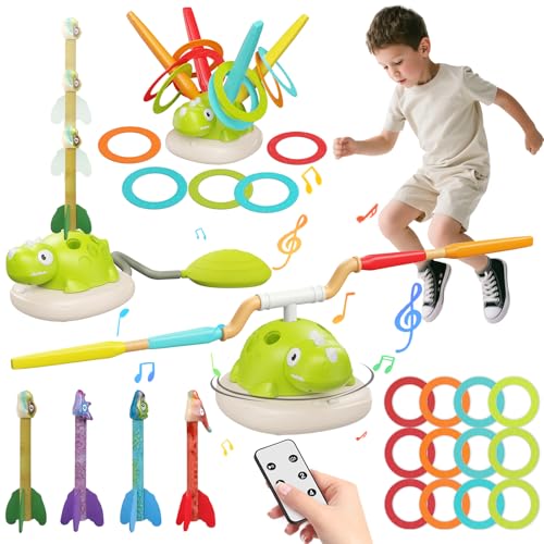 Aliex 3 in 1 Outdoor Spielzeug für Kinder - Raketenspiel/Seilspringmaschine/Ringwurfspiel, Sport Spiele Garten Spielzeug für Jungen Mädchen ab 3 Jahren Aliex 3 in 1 Outdoor Spielzeug für Kinder - Raketenspiel/Seilspringmaschine/Ringwurfspiel, Sport Spiele Garten Spielzeug für Jungen Mädchen ab 3 Jahren von Aliex