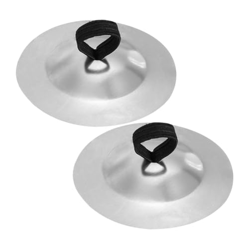 Alipis 1 Paar Handrad sensorisches Instrument Mini-Babys Klangfrosch Handpfanne musikspielzeug Unterhaltung Hand Uhr ساعة يد Fingerbecken Bauchtanz-Becken Kupfer Silver von Alipis
