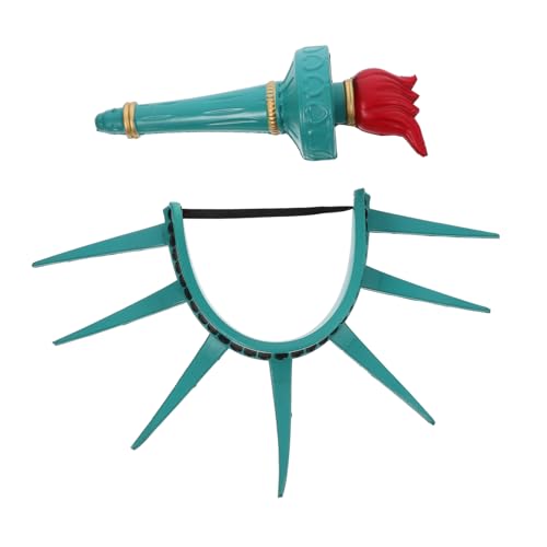 Alipis 1 Satz Freiheitsstatue Kostümzubehör Teiliges Stirnband Taschenlampe für Halloween Cosplay Themenpartys Bequemer Sitz für Erwachsene für Feierlichkeiten von Alipis
