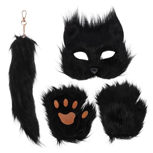 Alipis 1 Satz Fuchskostüm Set mit Maske Handschuhen für Halloween Cosplay Verstellbare Robuste Fuchsmaske Hochwertigem Material für Kreative Kostümpartys Alipis 1 Satz Fuchskostüm Set mit Maske Handschuhen für Halloween Cosplay Verstellbare Robuste Fuchsmaske Hochwertigem Material für Kreative Kostümpartys von Alipis