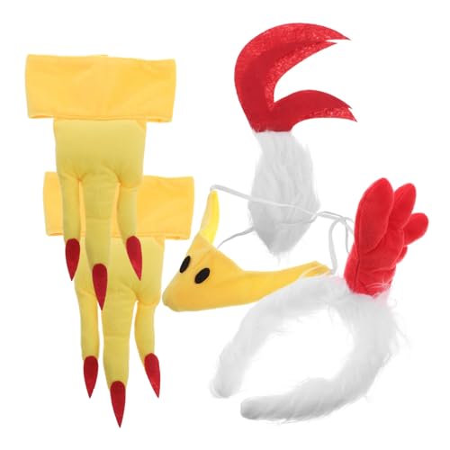 Alipis 1 Satz Hühnchen Kostüm Set für Halloween Karneval Teiliges Zubehör mit Hühnerkopfband Schnabel Füßen Kostümpartys Tier Cosplay Veranstaltungen Alipis 1 Satz Hühnchen Kostüm Set für Halloween Karneval Teiliges Zubehör mit Hühnerkopfband Schnabel Füßen Kostümpartys Tier Cosplay Veranstaltungen von Alipis