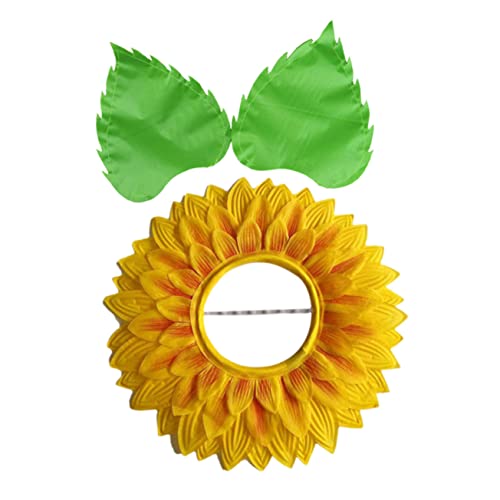 Alipis 1 Satz Kopfschmuck Aus Sonnenblumen Erbse Outfit Hüte Für Damen Sonnenblumenkostüm Sonnenblumen-Kopfbedeckung Halloween-Kopfbedeckung Sonnenblumenhut Kostüm Sonnenblume Seidentuch von Alipis