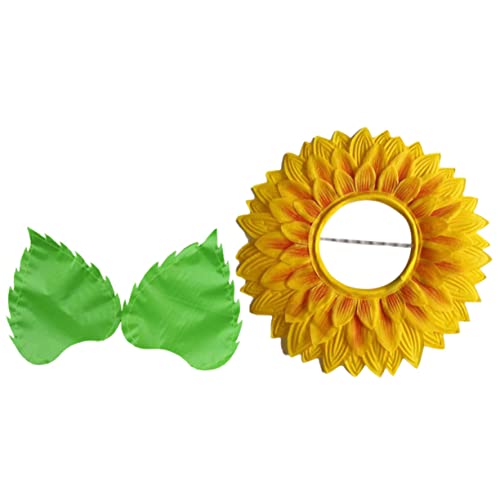 Alipis Leuchtendes Sonnenblumen-kostüm Kopfbedeckung Handschuhe Sonnenblumen-partygeschenk Kostüm-Set Für Jungen Und Mädchen von Alipis