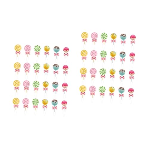 Alipis 1 Satz Lollipop Cupcake Topper Für Geburtstagsfeiern Süße Dekorationen Für Partys Verschiedene Designs Kuchenverzierung Für Kindergeburtstage Und Feiern Stück von Alipis