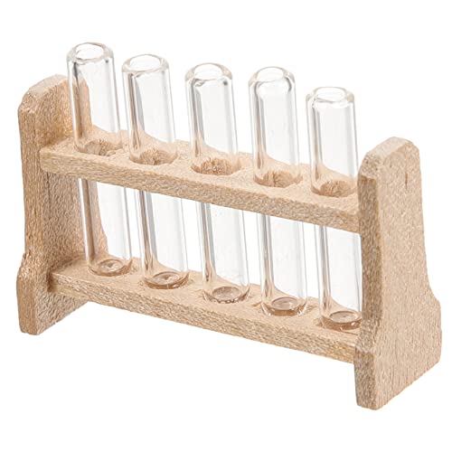 Alipis 1 Satz Mini -Puppenhausmodell Miniatur-Reagenzglasmodell Mini- -Reagenzgläser Reagenzglas Miniröhren Miniaturröhre Mini-Reagenzgläser hölzern von Alipis