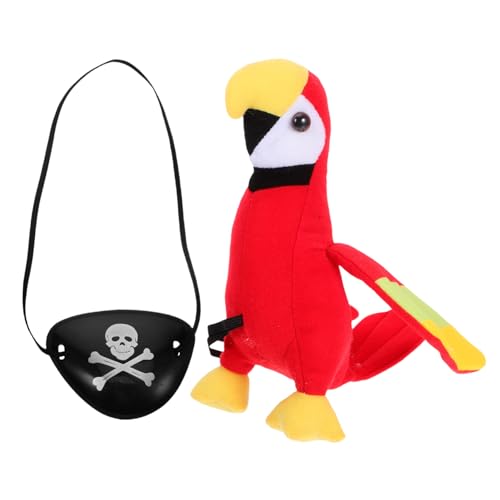 Alipis 1 Satz Piraten-Cosplay-Requisiten Spielshow-Requisiten Plüsch Papagei Schulterpapagei Für Piratenkostüm Ausgestopfter Papagei Für Schulterpirat Partykostüm Pp Baumwolle von Alipis