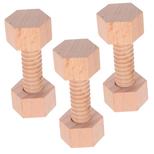 Alipis 1 Set Holzschrauben-konstruktionsspielzeug Für Kleinkinder, Spielzeug Zur Entwicklung Der Feinmotorik, Sichere Bausteine, Bildung Und Interaktives Spielen Für Kinder von Alipis
