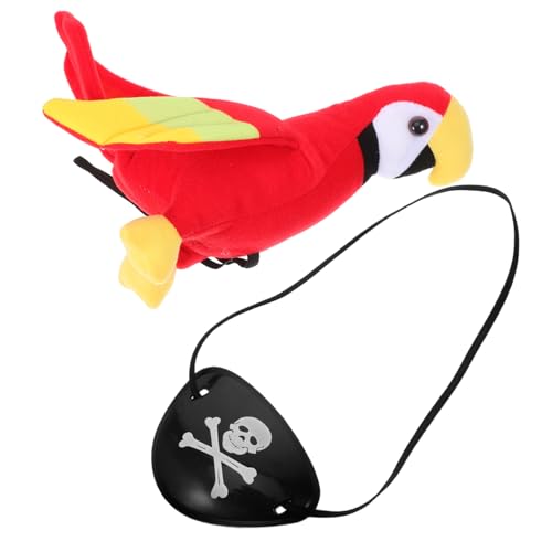 Alipis 1 Set Piratenpapagei Requisiten Piratenvogel Piraten Mottoparty Zubehör Halloween Cosplay Requisiten Piratenzubehör Piratenkostüm Für Mädchen Piratenpapagei Schulter von Alipis