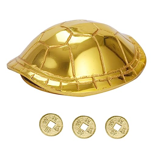 Alipis 1 Set Wahrsager Kupfermünze Yoga Schildkröten Ornament I Und Schildkröte Schildkröten Sitzen Muscheln Wahrsagespiel Schildkrötenpanzer Wahrsage Requisite Chinesische von Alipis