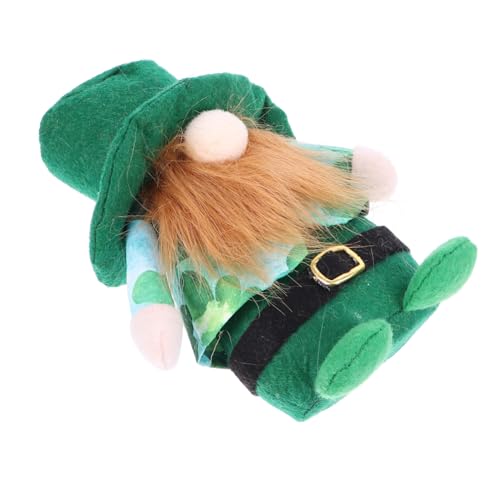 Alipis 1 Stück GNOME Puppe mit Grünem Hut Gesichtslose für Patrick's Day Niedliches Accessoire für Schreibtisch und Hochwertiges Nicht Gewebtes Material Irische Festtagsdekoration von Alipis