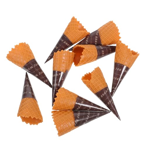 Alipis 10 Stück Mini Eiscreme mit Papierhalter Realistische Dekoration für Puppenhäuser Geburtstagsfeiern und DIY Projekte Kreative Spielideen und Sammlungen von Alipis