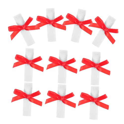 Alipis 10 Stück Mini - diplom Mini - abschlussdekor Mini - abschlusspreis Mini - abschlussrolle Mini - zertifikat Für Die Abschlusspuppe Abschlusszeugnis Für Puppe Mini - abschluss - mittelstück Stoff von Alipis