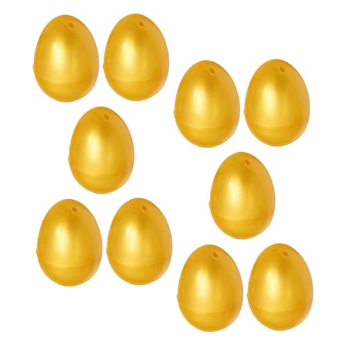 Alipis 10 Stück Nachfüllbare Ostereier aus Kunststoff Goldfarbene für Ostereiersuche Kreative Spielzeuge für Dekorative Ostern und Preise von Alipis