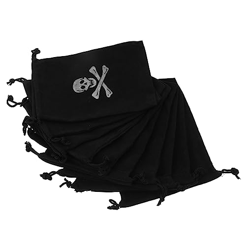 Alipis 10 Stück Piratenbeutel Kordelzug Halloween Süßigkeitenbeutel für Partys für Münzen Bonbons und Kleine Langlebig und Wiederverwendbar Perfektes Zubehör für Kinderfeste und Alipis 10 Stück Piratenbeutel Kordelzug Halloween Süßigkeitenbeutel für Partys für Münzen Bonbons und Kleine Langlebig und Wiederverwendbar Perfektes Zubehör für Kinderfeste und von Alipis