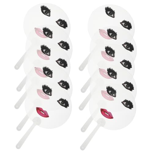 Alipis 10 Stück Runde mit Lustigem Lippenmuster Transparente Fotorequisiten für Partys Sommerdekorationen und Kreative Anlässe von Alipis