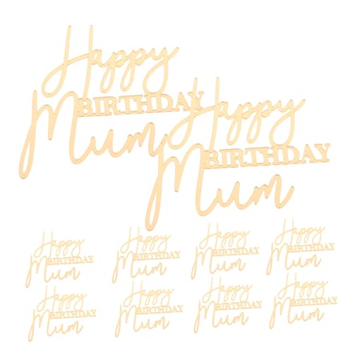 Alipis 10 Stück Teiliges Cake Topper Happy Birthday Mom Sichere Wiederverwendbare Geburtstagskuchendeko für Mütter Stilvolle Partydekoration für Frauen Vielseitig Einsetzbar bei von Alipis