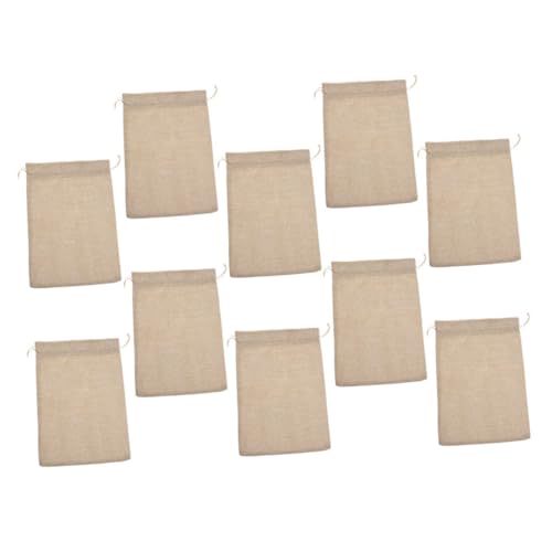 Alipis 10 Stück Teiliges Jutesäckchen mit Zugband Kleine Leinensäckchen aus Robustem Leinen-burlap Dekorativ und Wiederverwendbar für Schmuck Geschenke Hochzeit Party Süßigkeiten Kompakt von Alipis