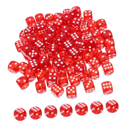 Alipis 100 Stück Transparente Organische Kristallene Spielwürfel für Brettspiele Partys und Lehrzwecke Leicht und Tragbar für Zuhause und Veranstaltungen von Alipis