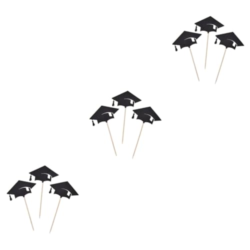 Alipis 108 Stk Abschlussfeier Dekorationen hüte hutschachtel paper schmücken kreative Tortenaufsätze Tortendekoration für die Abschlussfeier Kuchen Hut des Arztes Karte einführen Bambus von Alipis