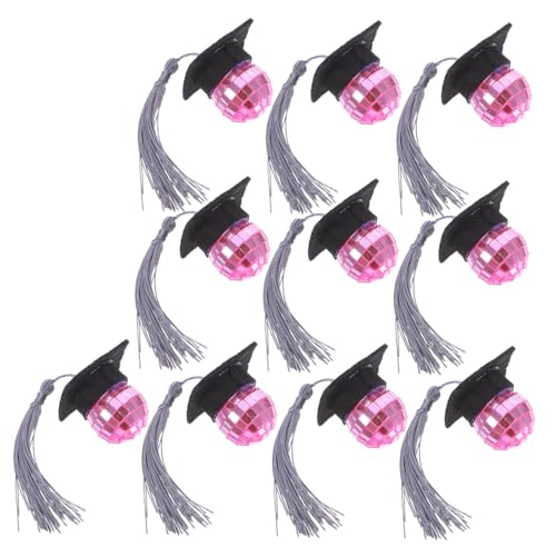 Alipis 10pcs Abschlusskappe Cupcake Topper Mit Quasten Disco Ball Gestaltet Kap Für Gradfeier Graduierten -kuchen -topper Für Die High School College University von Alipis