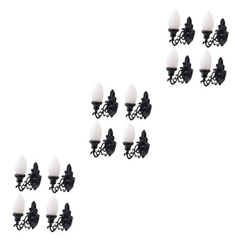 Alipis 12 STK Puppenhaus Wandleuchte Simulationswandlampe Miniatur-Puppenstubenlampe Modelle Möbel Miniatur-LED-Wandleuchte Puppenhaus-Miniatur-Wandlampe scheinen schmücken Karausche Abs von Alipis