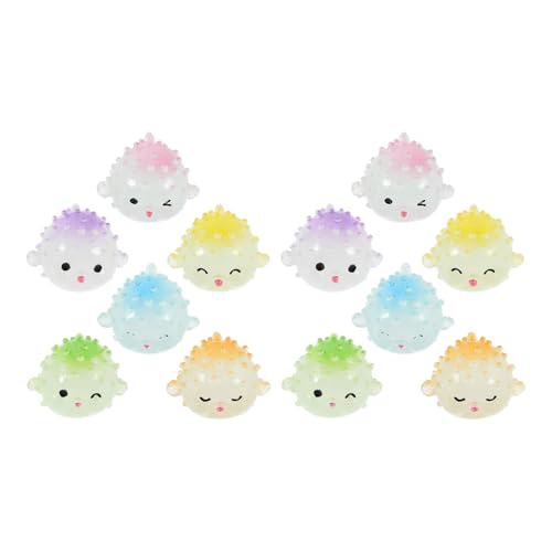 Alipis 12 Stück Miniatur Meerestier Deko Teiliges von Niedlichen Pufferfisch Figuren aus Harz für Aquarien Garten und Puppenhaus Kreative DIY Deko für Kleine Szenen von Alipis