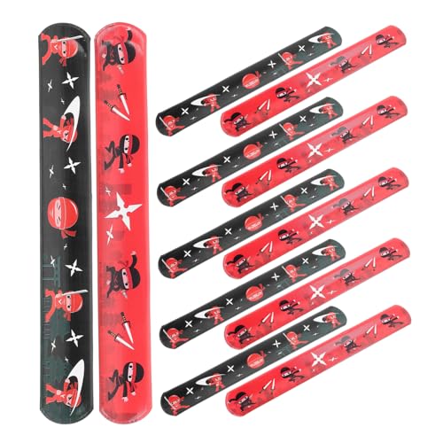 Alipis 12 Stück Schnapparmbänder für Kindergeburtstag Slap Bracelets für Kreative Party Dekorationen Mitgebsel für Jungen und Robustes Material Leicht und Langlebig von Alipis