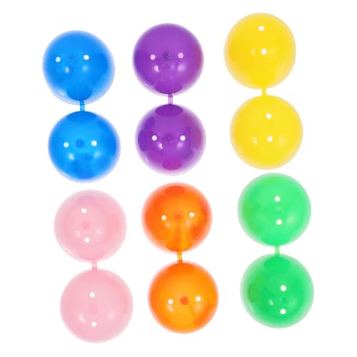 Alipis 12 Stück Teiliges Befüllbare Kunststoff Ostereier Realistische Bunte Eier zum Basteln und Dekorieren Praktische Offene Designs für Osterfest Geschenke und Partyspiele von Alipis