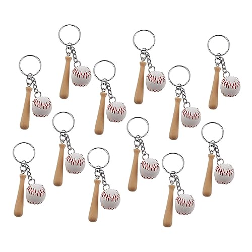 Alipis 12Stücke Teiliges Baseball Schlüsselanhänger aus PU und Dekorative Schlüsselringe für Baseball Partys Gastgeschenke und Sportveranstaltungen Leicht und Tragbar von Alipis