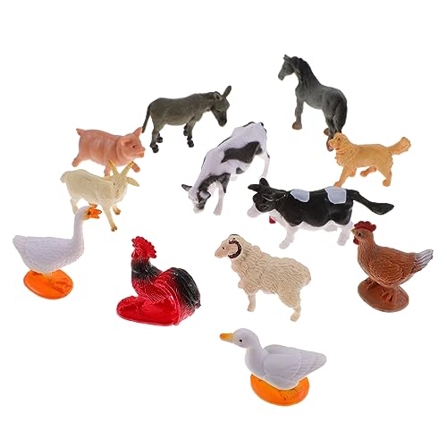 Alipis 12 Stücke Bauernhof Tier Figuren Set Miniatur Tier Figuren Für Wohnkultur von Alipis