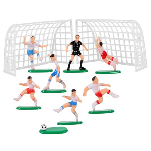Alipis 1Satz Fußballspieler Figuren Kuchendekoration Für Fußball Themenkuchen Spieler Tore Und Schiedsrichter Verzierungen Für Partys Und Desktop von Alipis