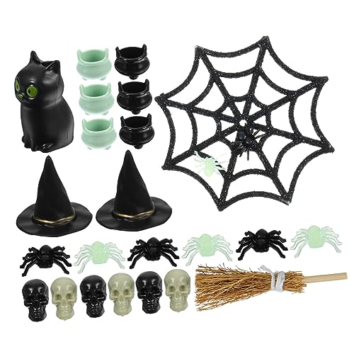 Alipis 1Satz Halloween Ornamente Puppenhaus Mit Hexenhüten Schädeln Kesseln Und Partys Karneval Und Festliche Dekorationen von Alipis
