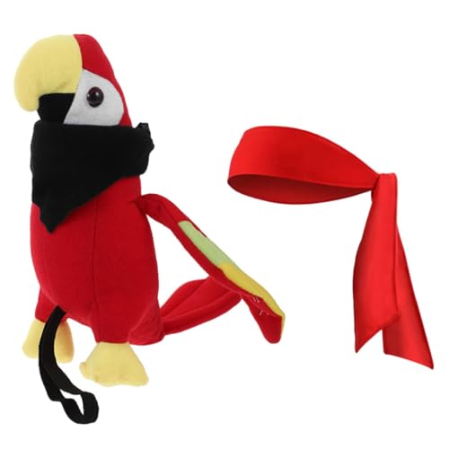 Alipis 1Satz Piratenpapagei Kostümzubehör Für Halloween Schulter Papagei Mit Piraten Bandana Teiliges Für Kreative Verkleidungen Und Cosplay Events Leicht Und Bequem von Alipis