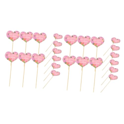 Alipis 2 Sätze Muttertag Tortenstecker Teiliges Essbare Kuchen Dekoration Für Muttertag Herzförmige Cupcake Topper Für Feierlichkeiten Süße Überraschungen Und Festliche 48 Stück * 2 von Alipis