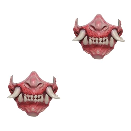 Alipis Halloween-Kopfbedeckung 2 Stk Horror Zähne kleidung Halloween Maske um bilden Requisiten Emulsion Abschlussball Requisiten von Alipis