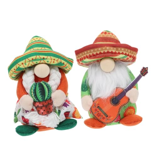Alipis 2 Stück Kreative GNOME Puppen Mexikanische Figuren für Karneval und Festliche Dekoration Wohnaccessoire oder Alipis 2 Stück Kreative GNOME Puppen Mexikanische Figuren für Karneval und Festliche Dekoration Wohnaccessoire oder von Alipis