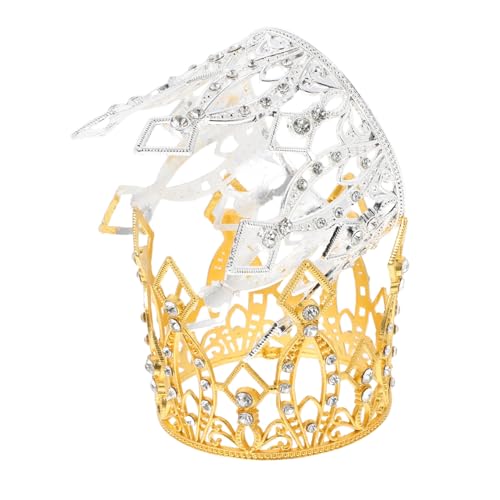 Alipis 2 Stück Mini Miniatur Krone Cake Topper aus Legierung mit Funkelnden Strasssteinen Gold Silberne Mini Tiara Tortendeko für Hochzeit Geburtstag Prinzessin Cupcake Verzierung Alipis 2 Stück Mini Miniatur Krone Cake Topper aus Legierung mit Funkelnden Strasssteinen Gold Silberne Mini Tiara Tortendeko für Hochzeit Geburtstag Prinzessin Cupcake Verzierung von Alipis