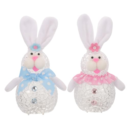 Alipis 2 Stück Osterhasen Nachtlicht Figurine Statue Süße Kaninchen Deko für Innen Kompakte Nachtlicht für Kleinkinder Niedliche Hasen Deko für Kinderzimmer und von Alipis