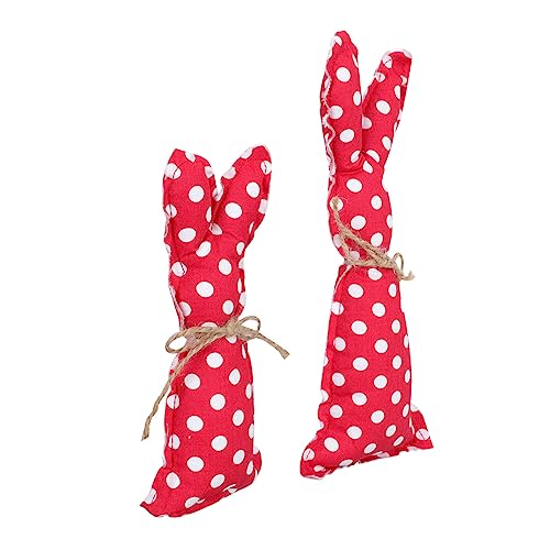 Alipis 2 Stück Ostern Hase Figur Feiertagsdekoration für Zuhause Große und Kleine Baumwollkaninchen Ergänzung für Ostern und Fröhliche Anlässe von Alipis