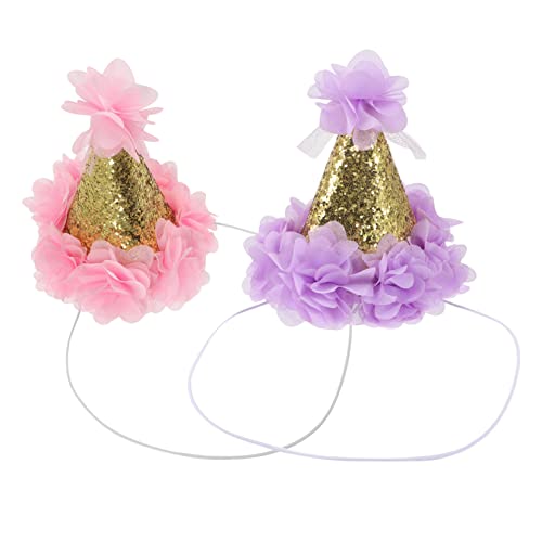 Alipis 2 Stück Partyhüte Glitzer Geburtstagshüte Blumen Prinzessin Mütze für Mädchen Geburtstagsfeier Alipis 2 Stück Partyhüte Glitzer Geburtstagshüte Blumen Prinzessin Mütze für Mädchen Geburtstagsfeier von Alipis