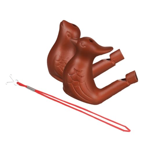 Alipis Handgefertigte Vogelpfeife Aus Zisha-Keramik Vogelruf-Spielzeug für Jungen und Mädchen Pädagogisches Musikinstrument Vogelgeräuschmacher 2er-Set von Alipis