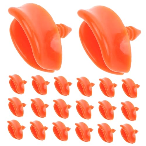 Alipis 20 Stück Entenschnabel-Zubehör Entenpuppen Zubehör Entenmund DIY Ente Mundstück Entenmund Lippenkante Puppe Entenmund Dekoration lustig Plastik Entenspielzeugmund Orange von Alipis
